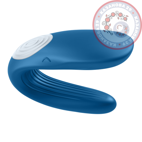 Многофункциональный стимулятор для пар Double Whale Satisfyer, синий Многофункциональный стимулятор для пар Double Whale Satisfyer, синий
