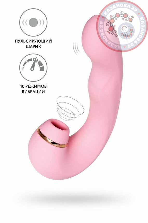 МНОГОФУНКЦИОНАЛЬНЫЙ СТИМУЛЯТОР КЛИТОРА JOS JUNA, РОЗОВЫЙ, 15 СМ